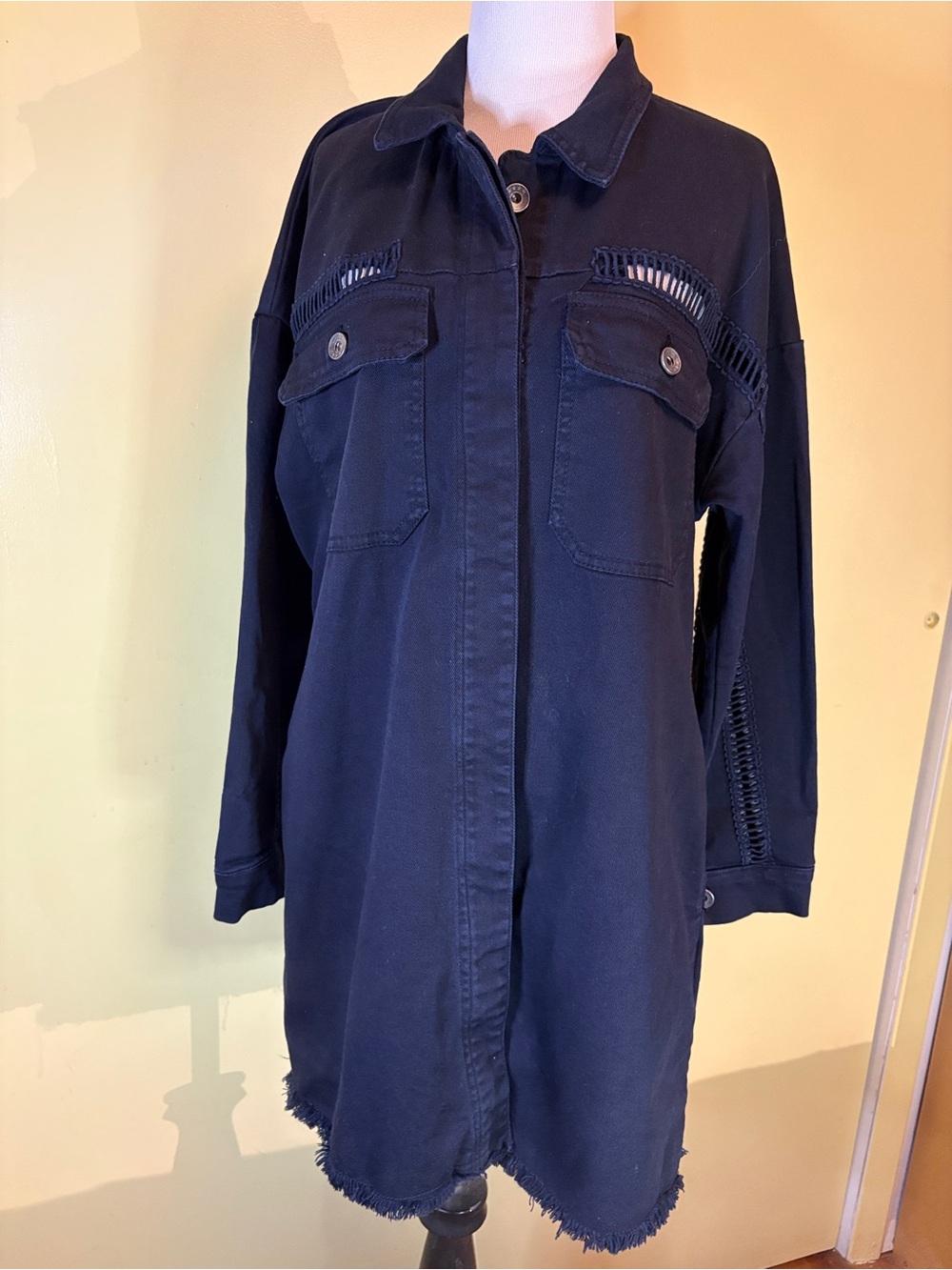 Baci Shacket/Shirt Dress. Blacj. Oversized